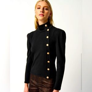 JOSEPH RIBKOFF
Side Button Mock Neck Top Style 234178